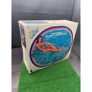 Vintage The Wet Set By Intex Suntanner Folding Lounge-Chair Float 80" X 37" 1994